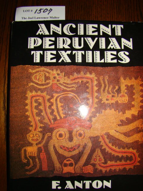 Anton, Ferdinand. Ancient Peruvian Textiles. Tham: Anton, Ferdinand. Ancient Peruvian Textiles. Thames & Hudson. London. 1987. 4to, hard cover with dust jacket, 236 pp. with 302 illustrations, 112 in color. Light wear to the dust jacket. An attractive