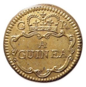 George III, 1760-1820, round bras gold g