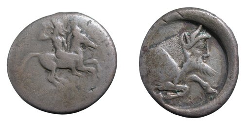 Gela. c.490/485 - 480/475 BC. AR Didrach