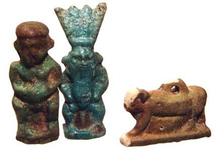 Late Dynastic - Ptolemaic, 664 - 30 BC. A lot of 3