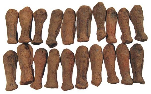 Late Dynastic, 664 - 343 BC. Lot of 20 simple mold