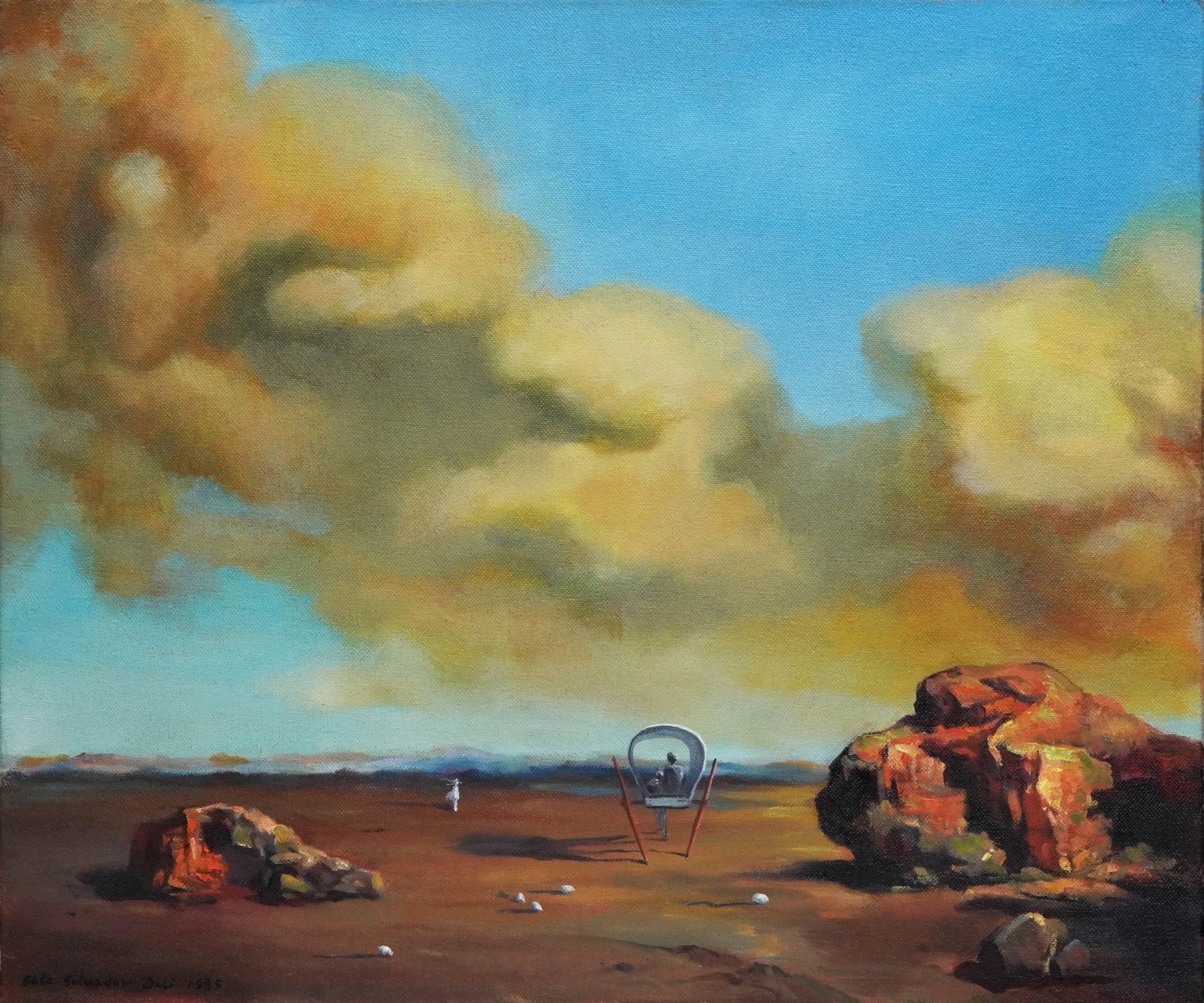 SALVADOR DALI (1904-1989), ATTRIBUTED TO, OIL ON CANVAS: Dimensions: 23 1/2 by 19 7/8 inches (60 by 50.5 cm) All measurements are approximate. Signed (lower left) Salvador Domingo Felipe Jacinto Dali I Domenech(1904-1989) Dali is one of the greatest surreal