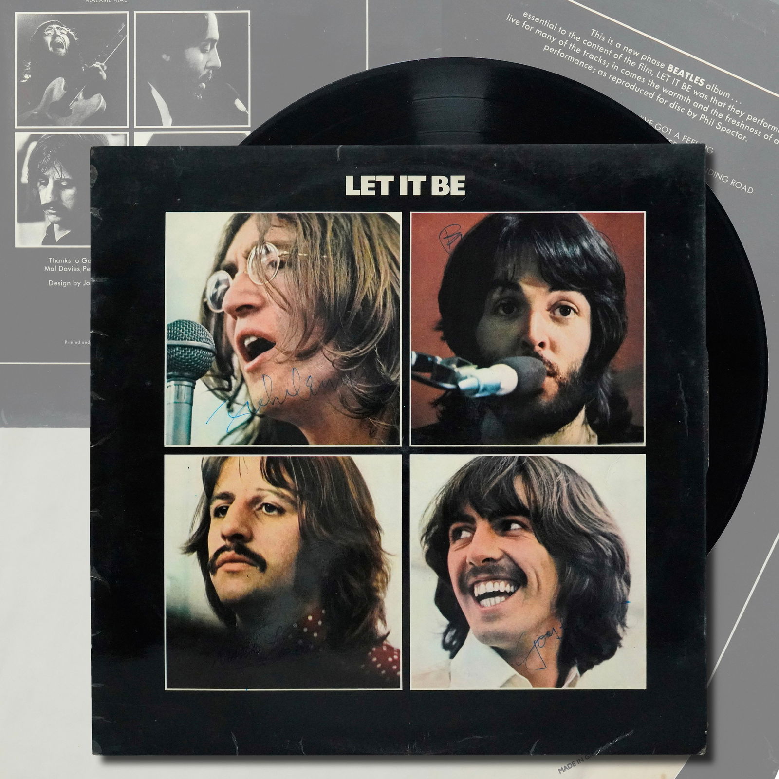 THE BEATLES – LET IT BE LP, SIGNED BY 4 MEMBERS (1 of 6)