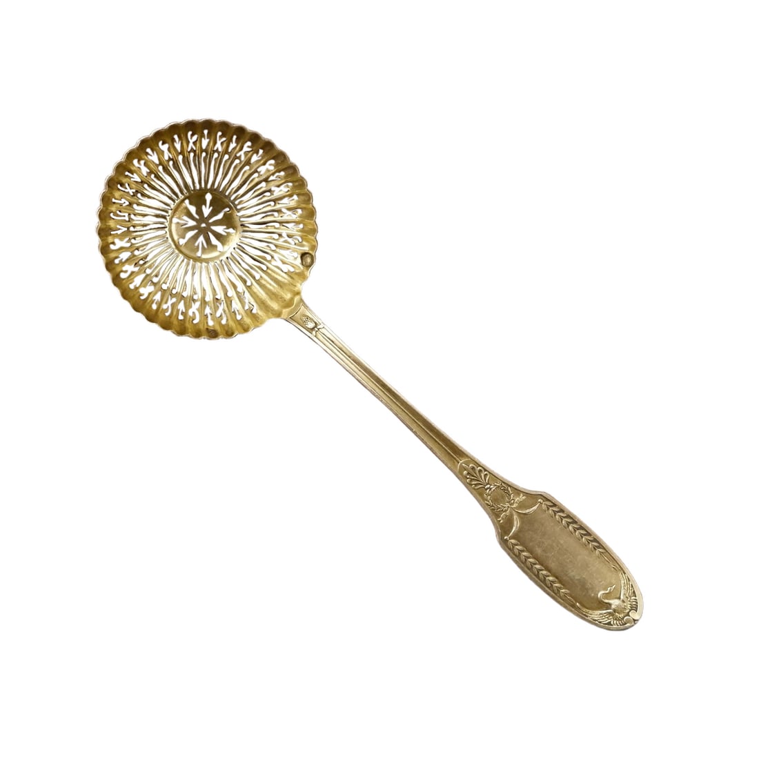 LATE 19TH CENTURY HERMÈS PUIFORCAT EMPIRE STYLE 950 STERLING SILVER GILT SUGAR SIFTER (1 of 2)