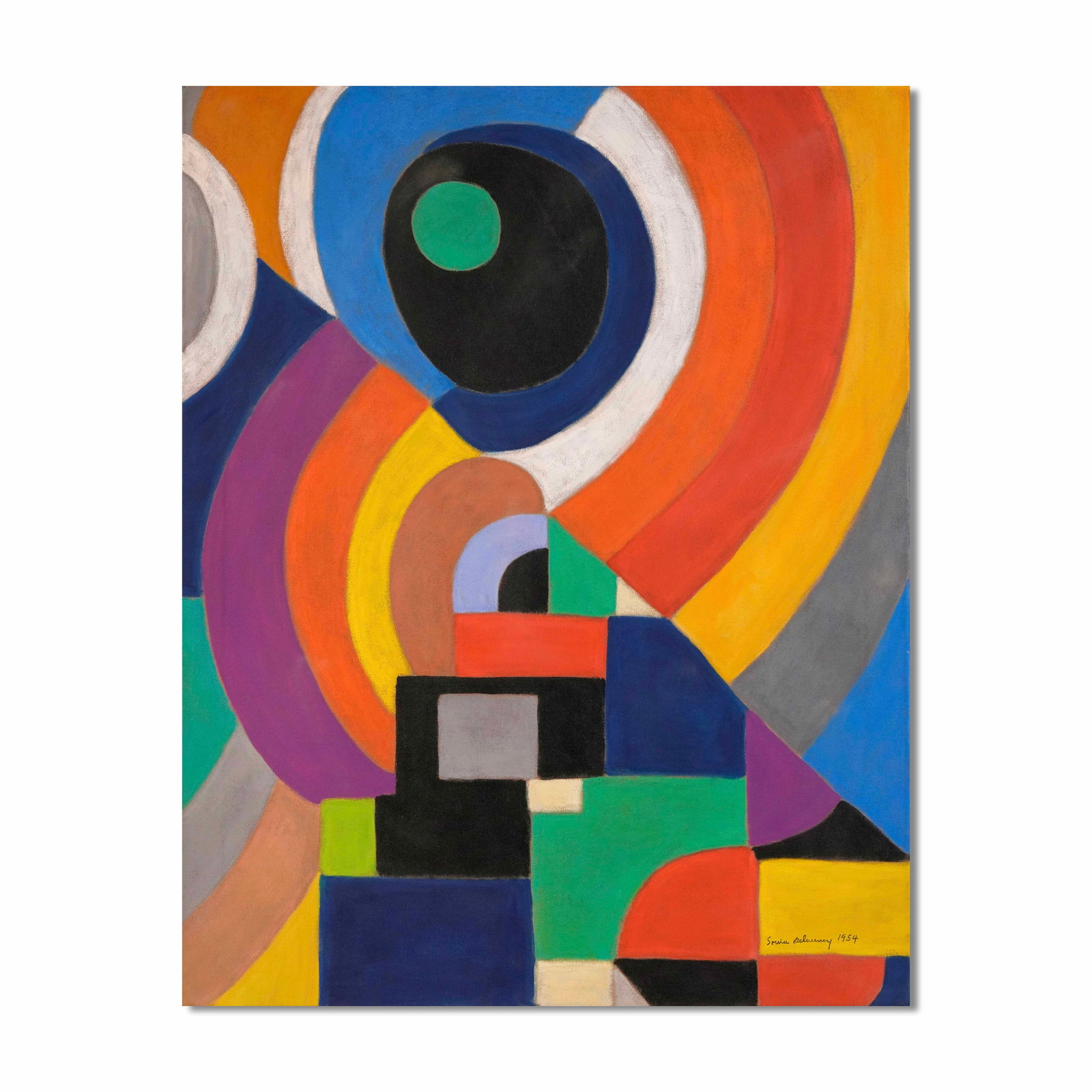 SONIA DELAUNAY (1985-1979), ATTRIBUTED TO, OIL ON CANVAS (1 of 3)