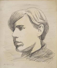 ANDY WARHOL (1928-1987), ATTRIBUTED TO, PENCIL ON PAPER (1 of 2)