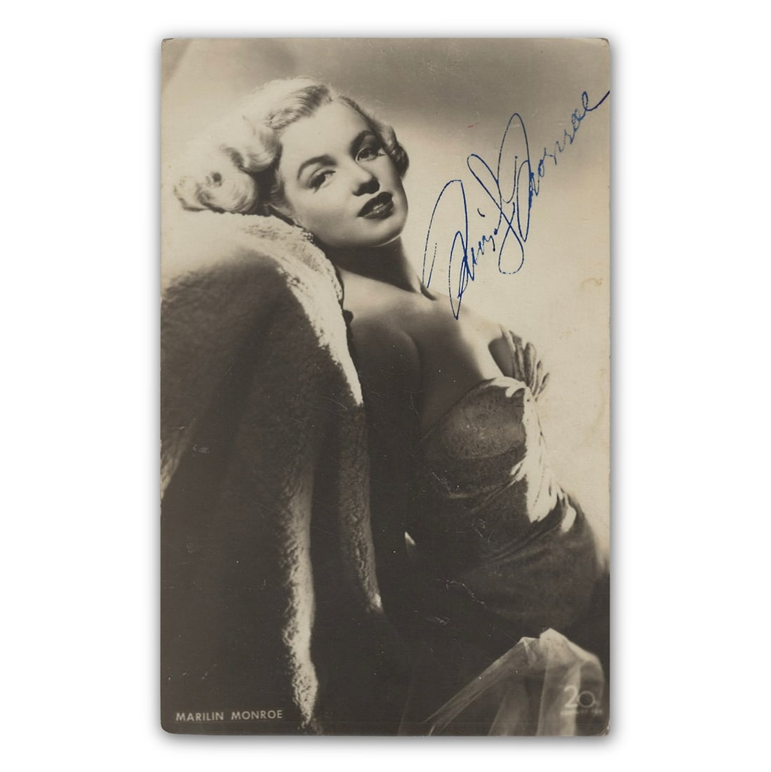 MARILYN MONROE SIGNED BLACK-AND-WHITE STUDIO PORTRAIT PHOTOGRAPH (1950S) (1 of 2)