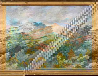 PAUL CÉZANNE (1839-1906), ATTRIBUTED TO, OIL ON CANVAS: Canvas dimensions (frame not included): 28 3/4 x 21 1/2 in (73.5 x 54.8 cm) Signed (lower left) This painting comes with a COA issued by Artemis Gallery. Paul Cézanne (1839-1906), often hailed as the
