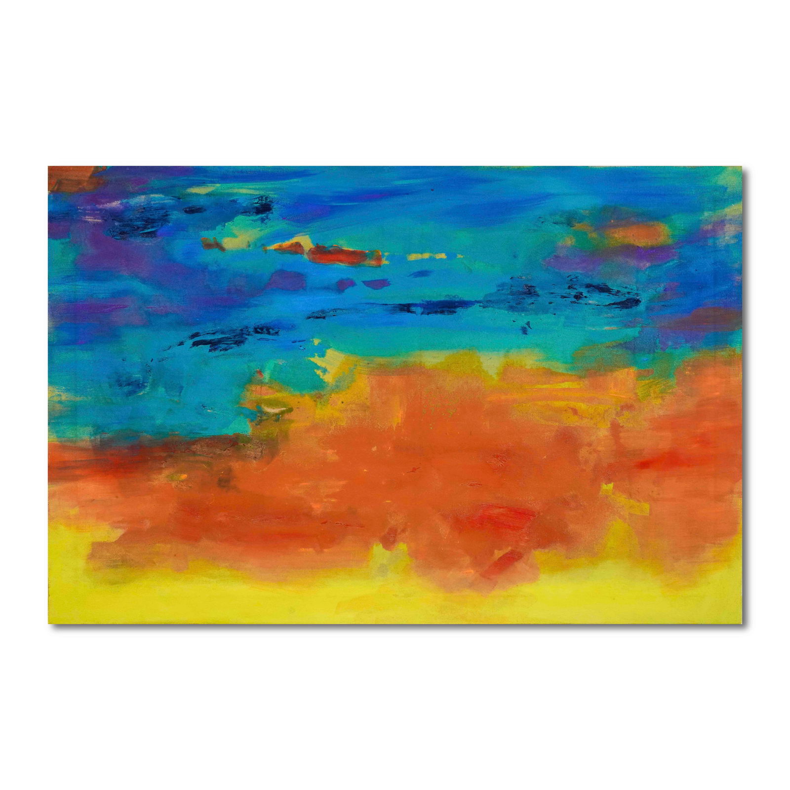 HELEN FRANKENTHALER(1928-2011), ATTRIBUTED TO, ACRYLIC ON CANVAS (1 of 2)