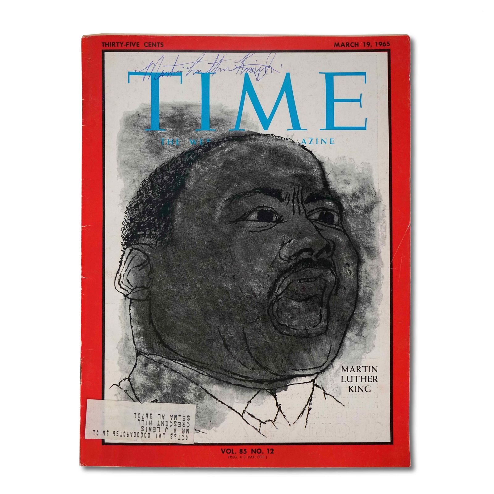 MARTIN LUTHER KING JR. SIGNED 1965 TIME MAGAZINE (1 of 3)