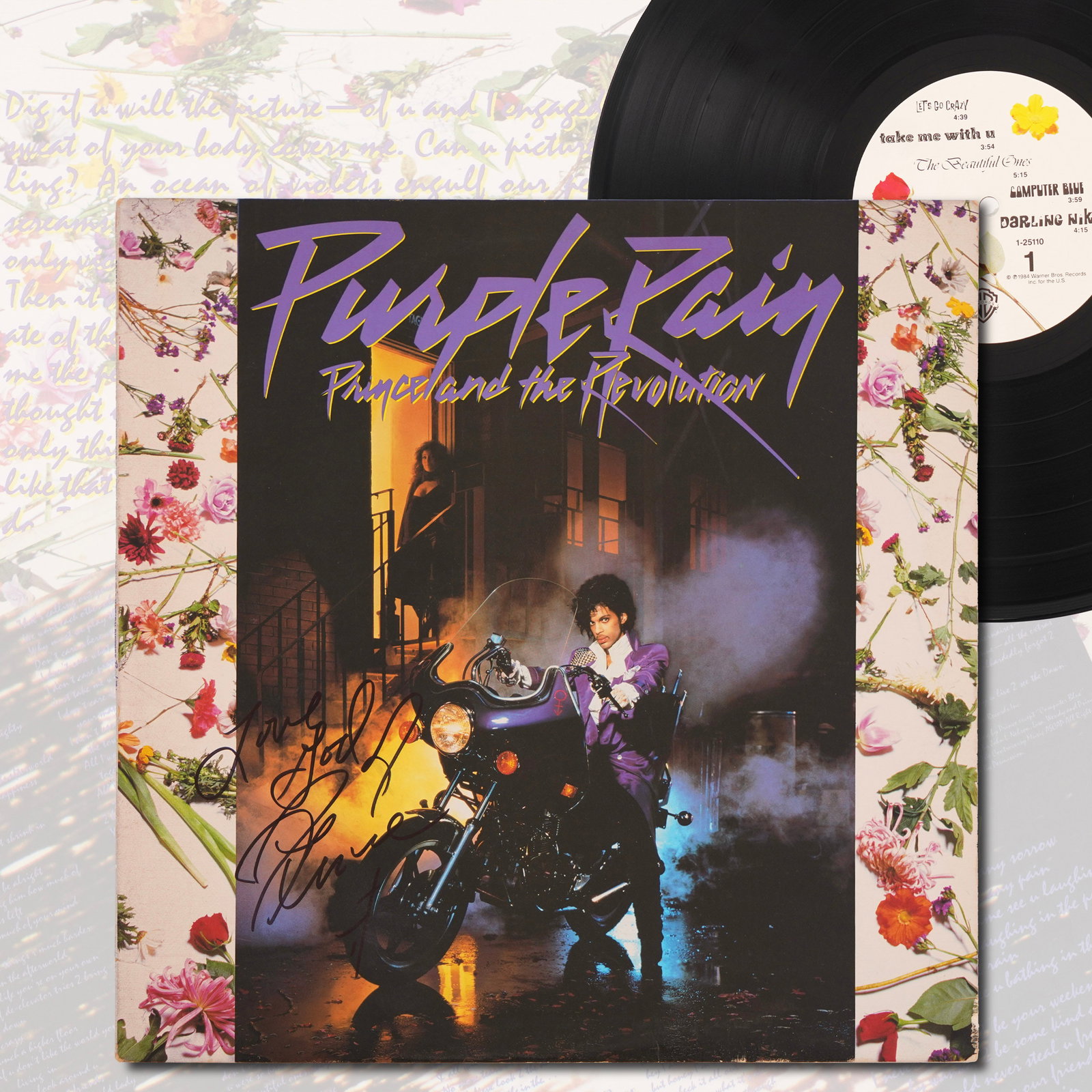 PRINCE SIGNED LP "PURPLE RAIN," 1984 (1 of 7)