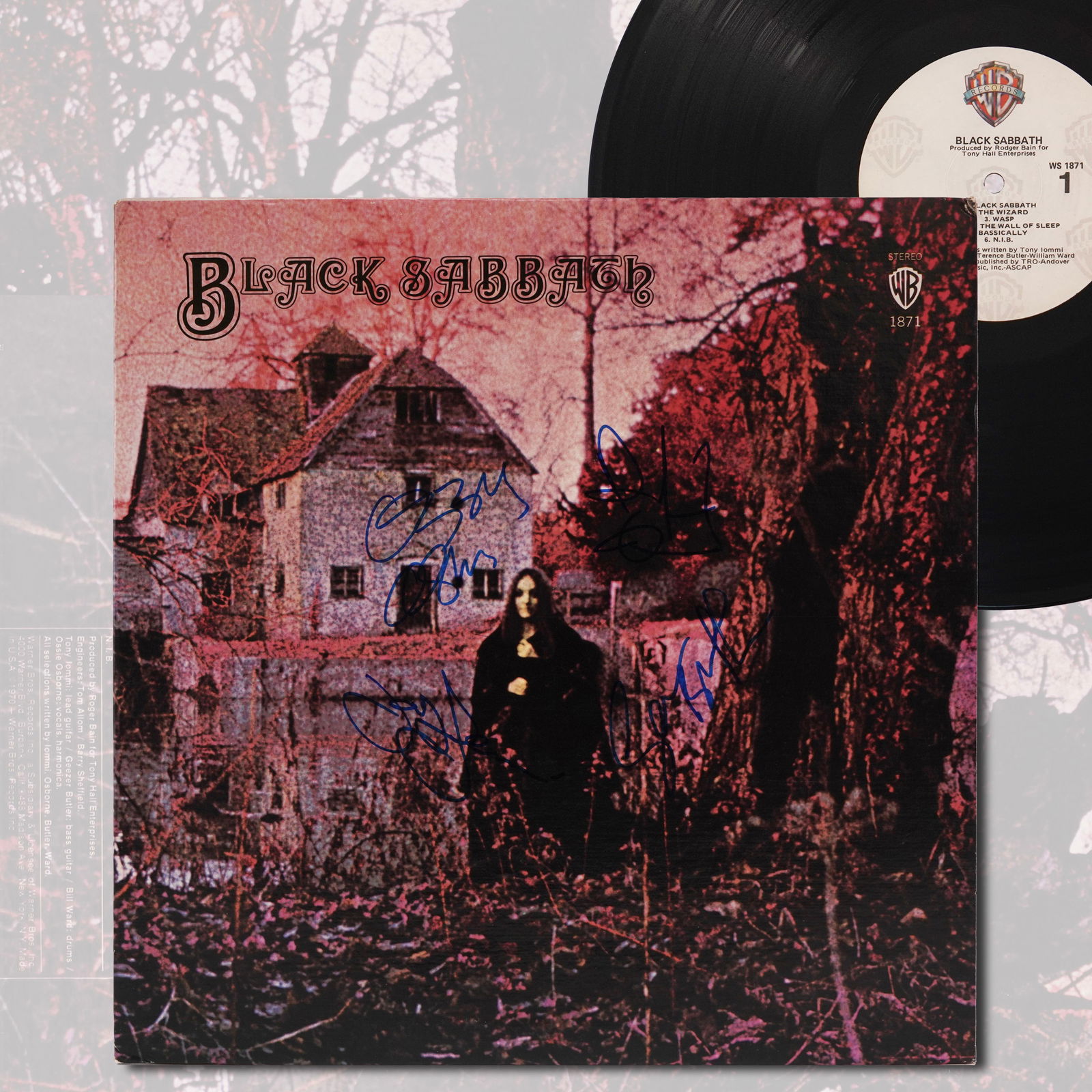 BLACK SABBATH FULLY SIGNED DEBUT LP "BLACK SABBATH," 1970 (1 of 5)