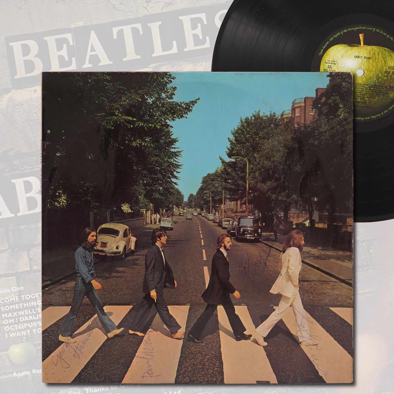 VERY RARE THE BEATLES SIGNED LP "ABBEY ROAD," 1969 (1 of 5)