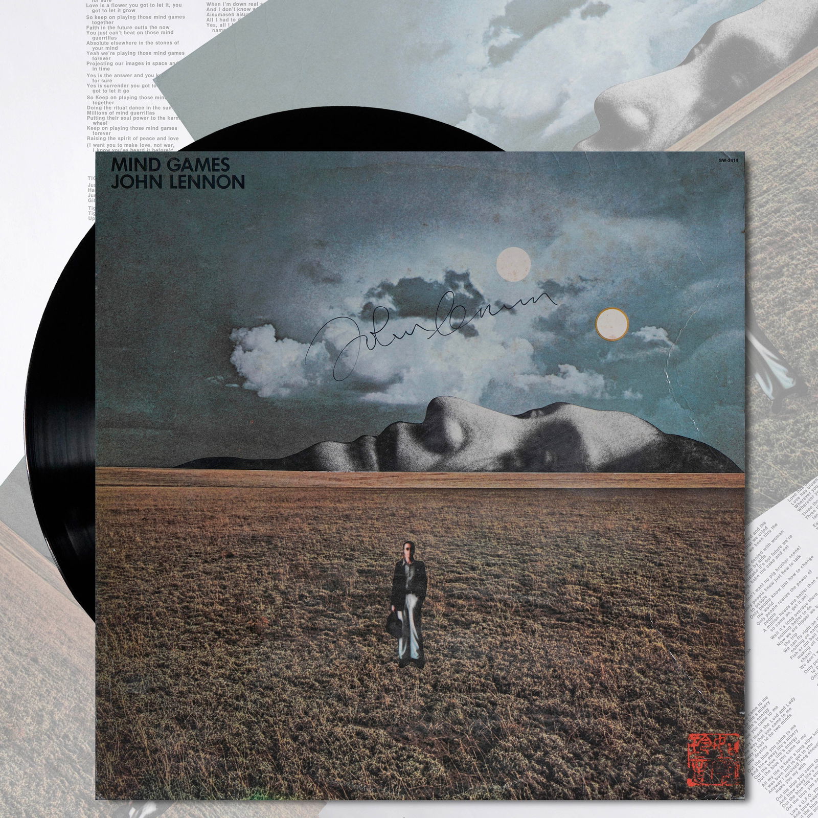JOHN LENNON SIGNED LP "MIND GAMES" (1 of 7)