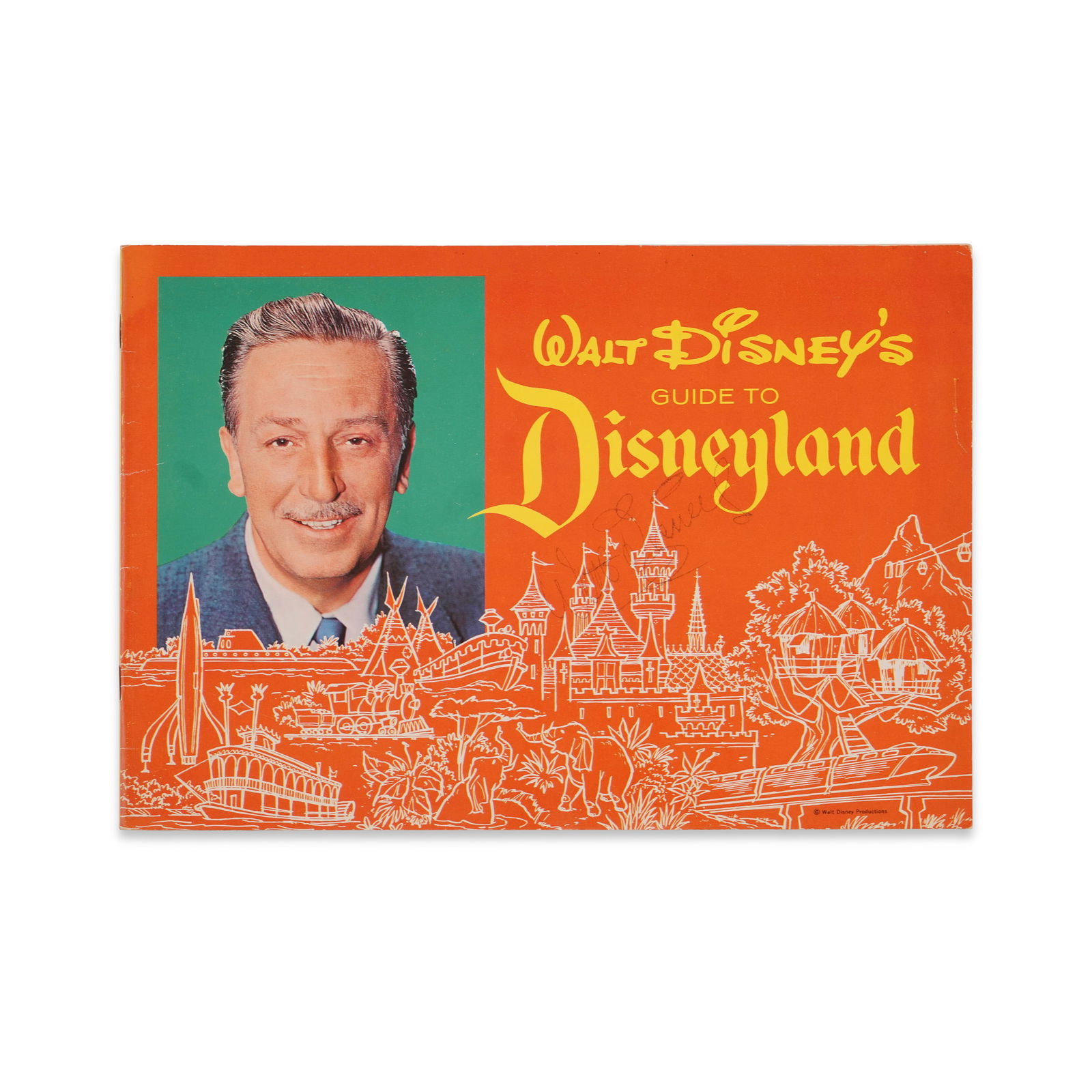 WALT DISNEY SIGNED "WALT DISNEY'S GUIDE TO DISNEYLAND," VINTAGE GUIDEBOOK (1 of 5)