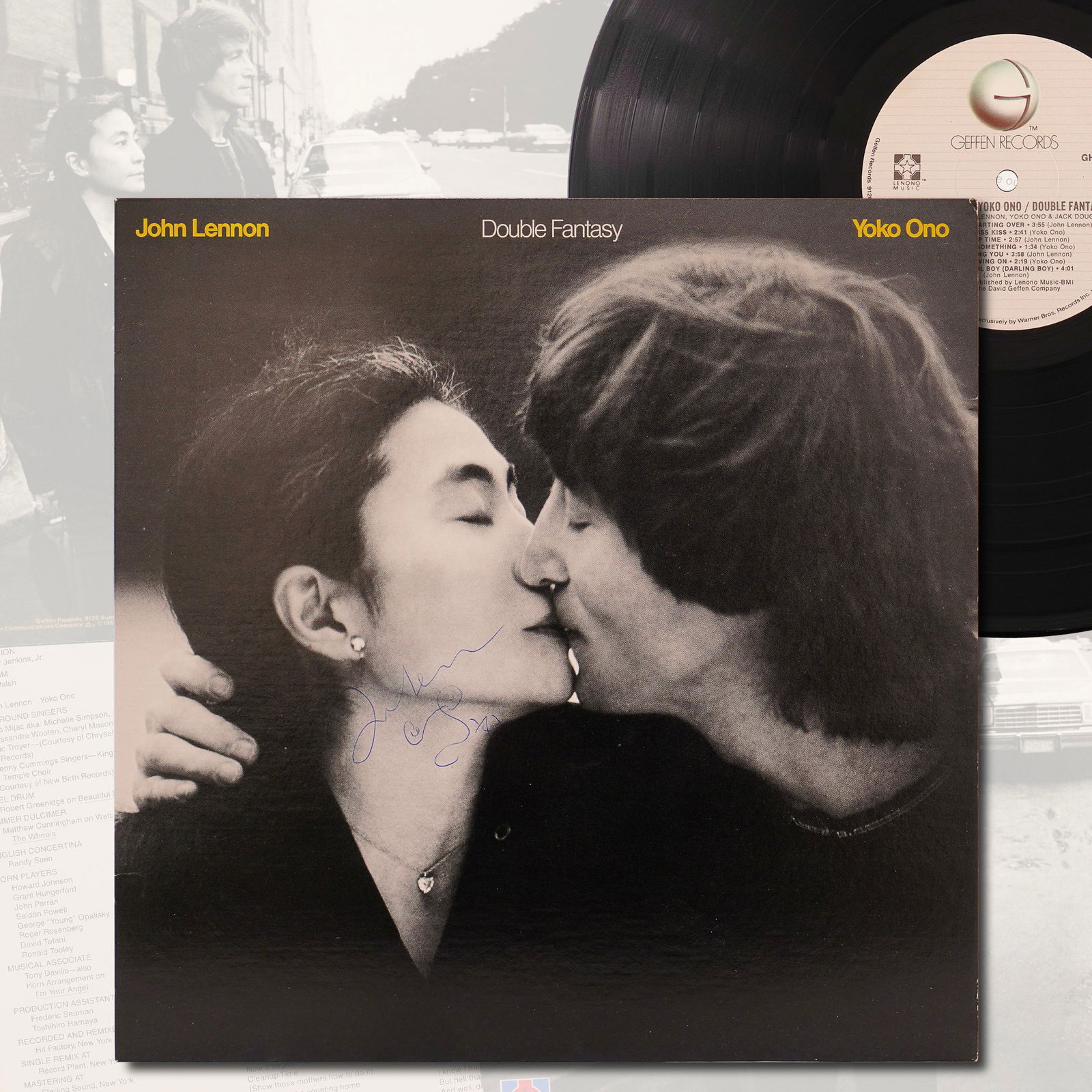 VERY RARE JOHN LENNON & YOKO ONO SIGNED LP "DOUBLE FANTASY," 1980 (1 of 8)