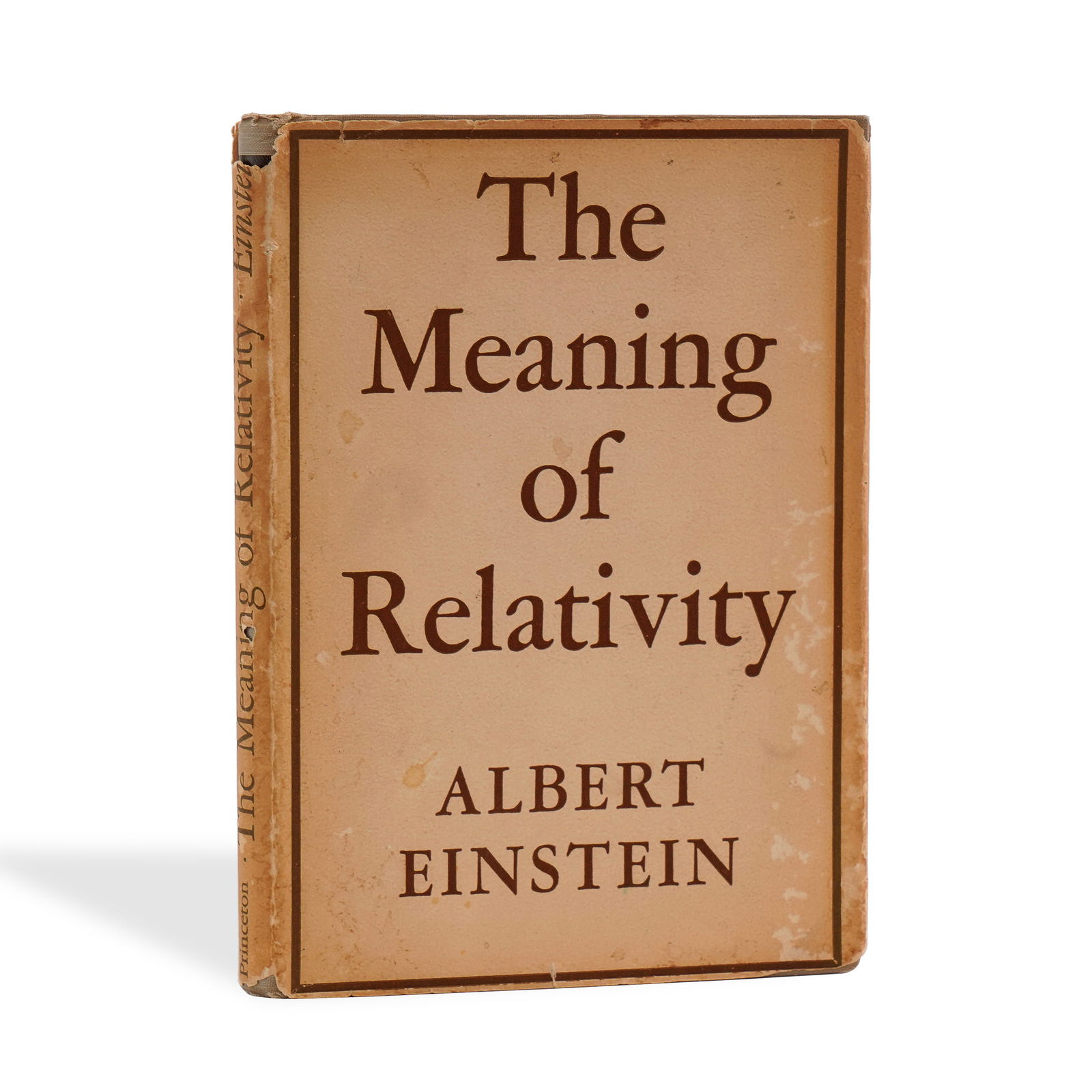 VERY RARE ALBERT EINSTEIN SIGNED BOOK "THE MEANING OF RELATIVITY," 1945 (1 of 5)