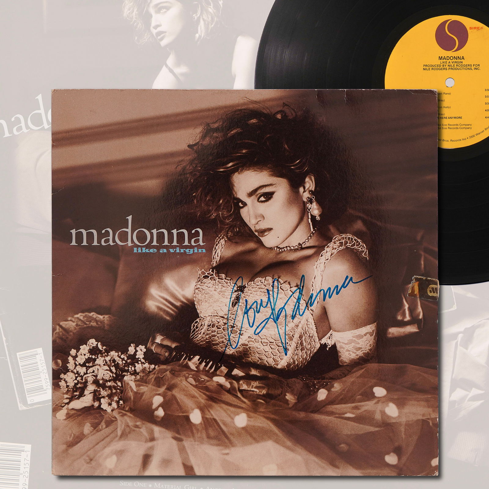Madonna Signed "Like a Virgin" LP Album, 1984 (1 of 4)