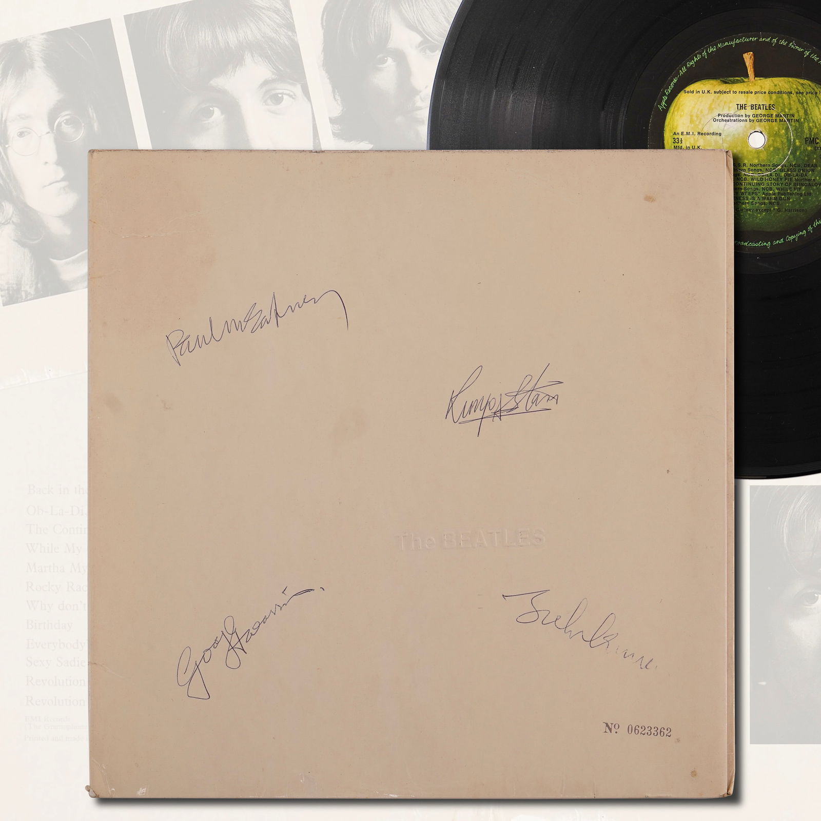 VERY RARE THE BEATLES FULLY SIGNED "WHITE ALBUM" LP, 1968 (1 of 11)