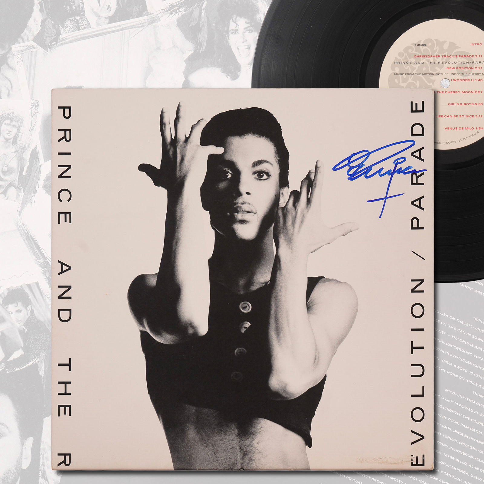 PRINCE SIGNED "PARADE" LP (WARNER BROS. 25395-1, 1986) (1 of 8)