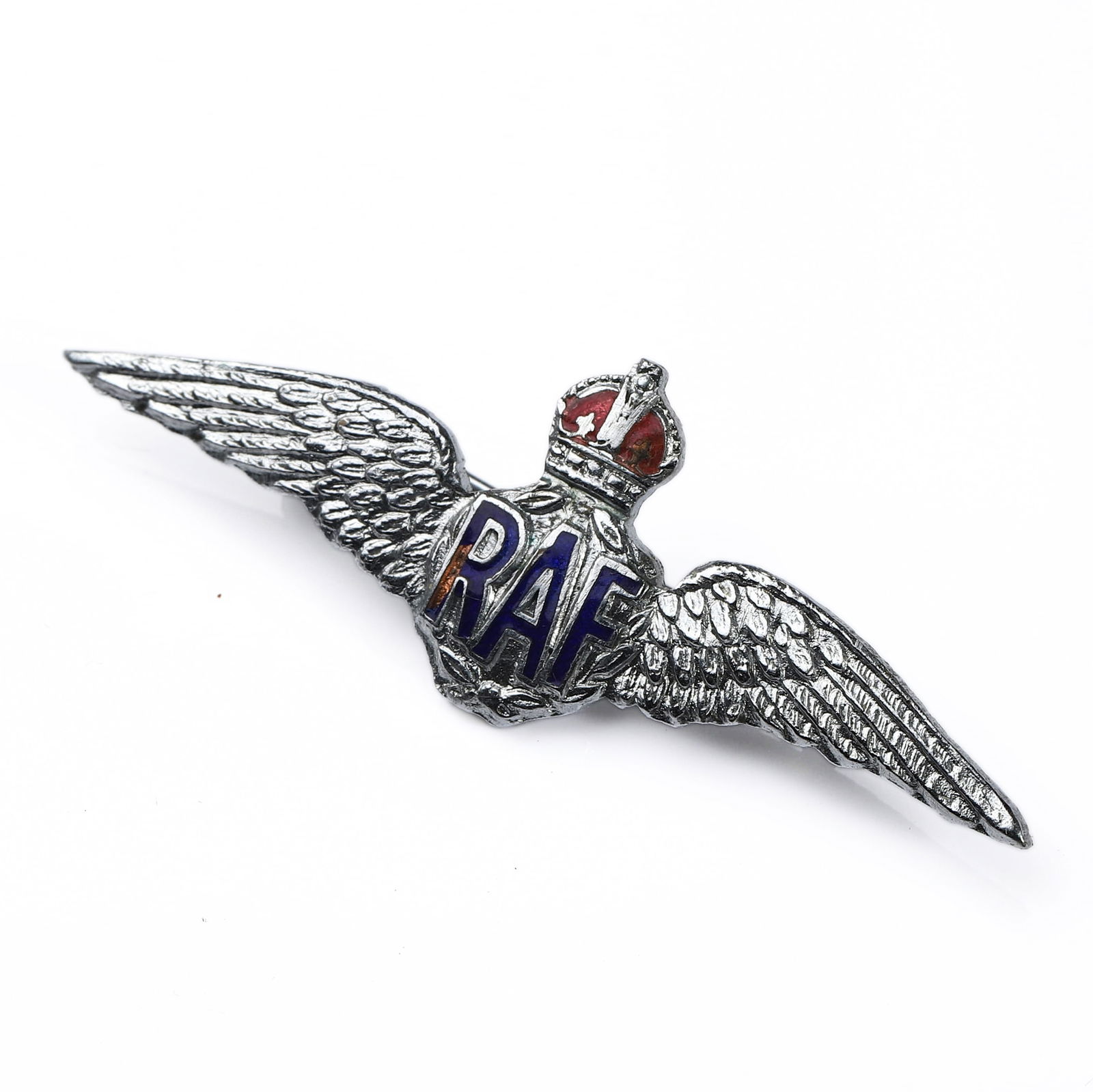 ROYAL AIR FORCE ENAMEL PILOT WINGS BROOCH (1 of 4)