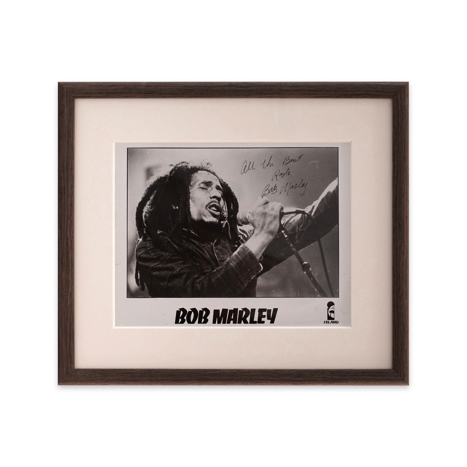 BOB MARLEY SIGNED GELATIN SILVER PHOTOGRAPH (1 of 1)