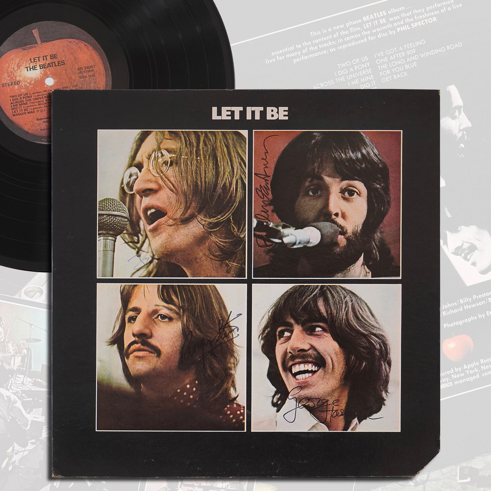 THE BEATLES FULLY SIGNED"LET IT BE"ALBUM LP (1 of 6)