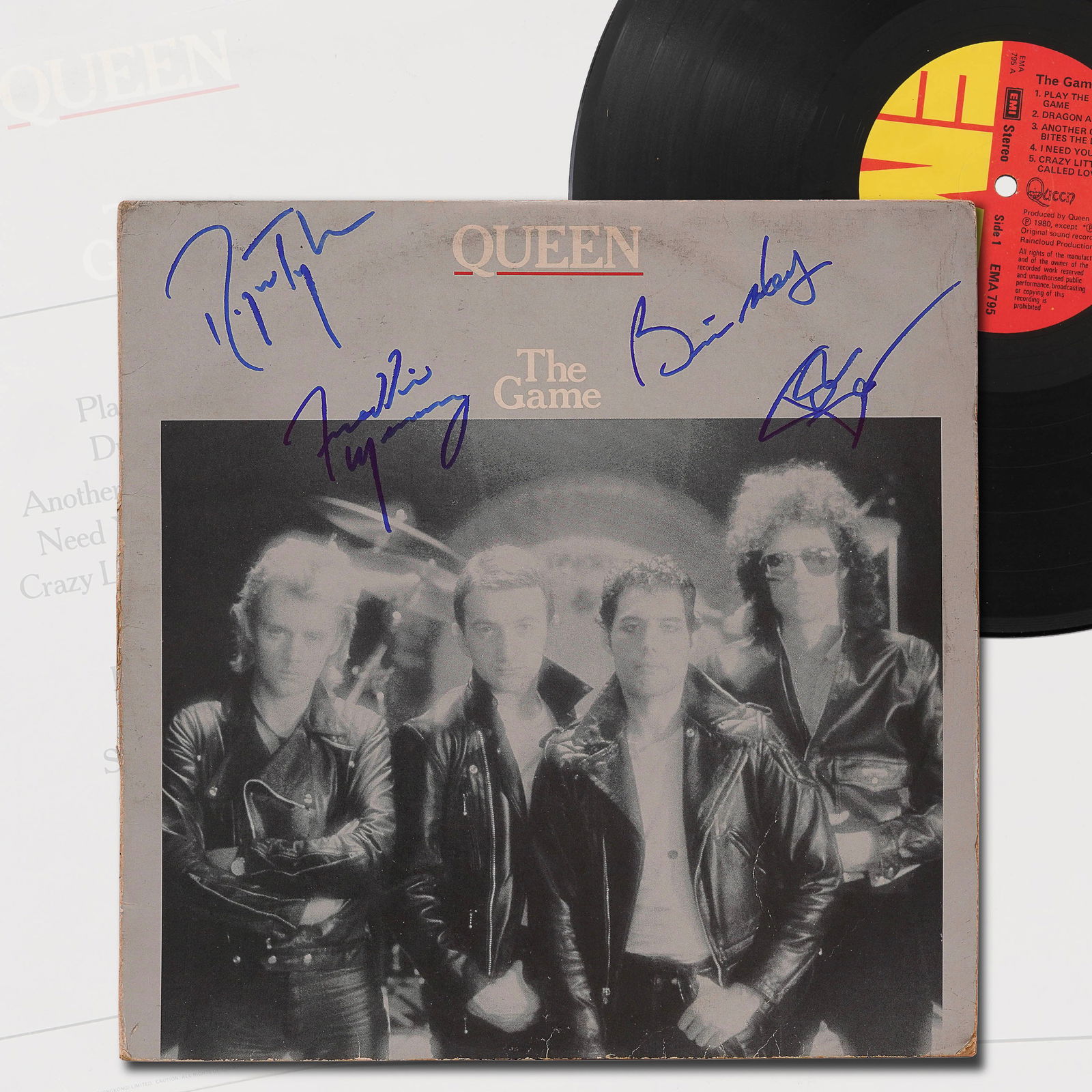 QUEEN FULLY SIGNED "THE GAME" VINYL RECORD ALBUM (1980) (1 of 4)