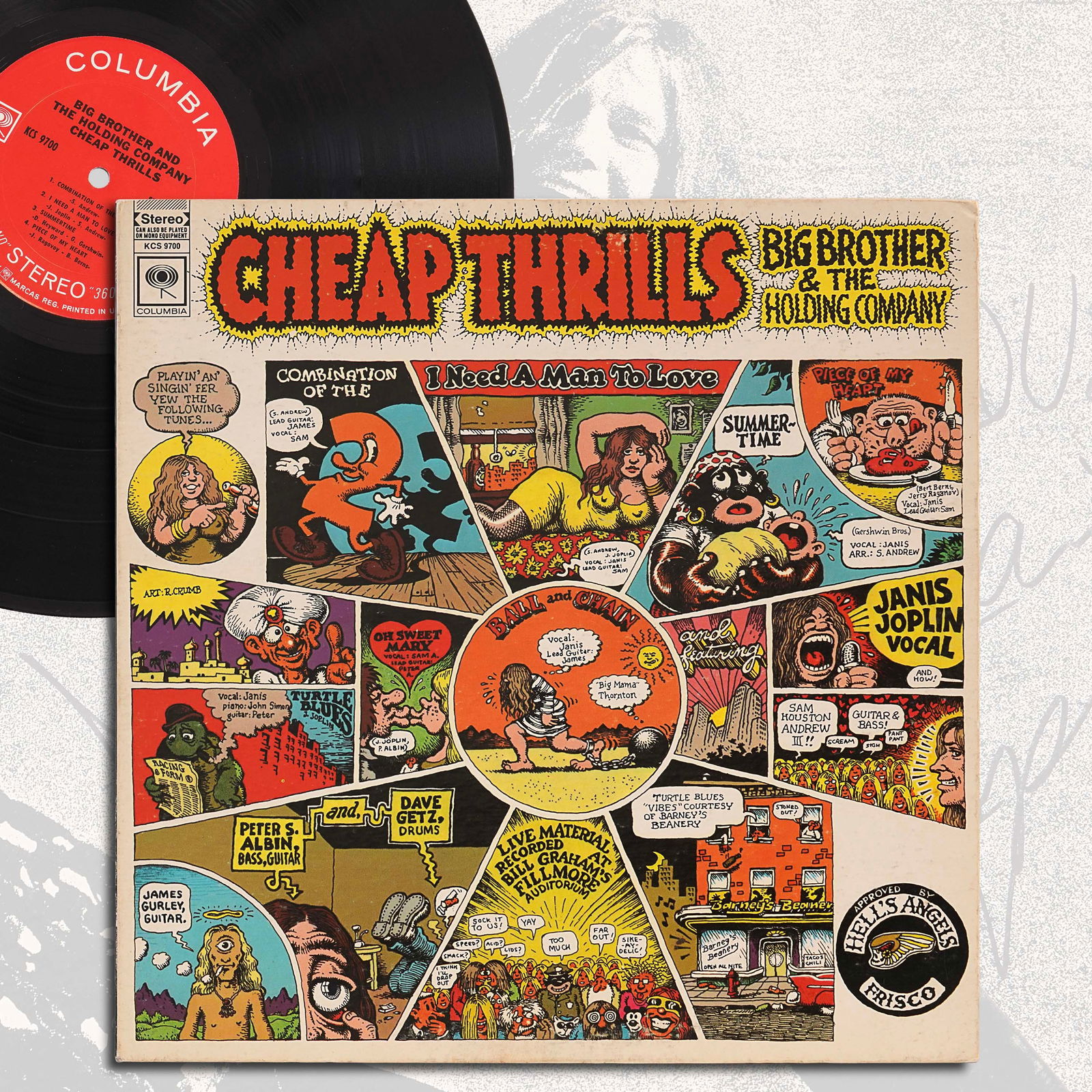 JANIS JOPLIN SIGNED COMPLETE "CHEAP THRILLS" VINYL LP (1 of 7)