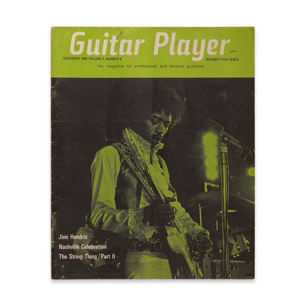 JIMI HENDRIX SIGNED "GUITAR PLAYER" MAGAZINE, DECEMBER 1968 (1 of 4)