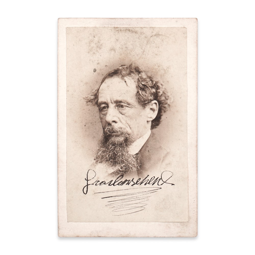 CHARLES DICKENS SIGNED CDV PHOTOGRAPH (1 of 2)