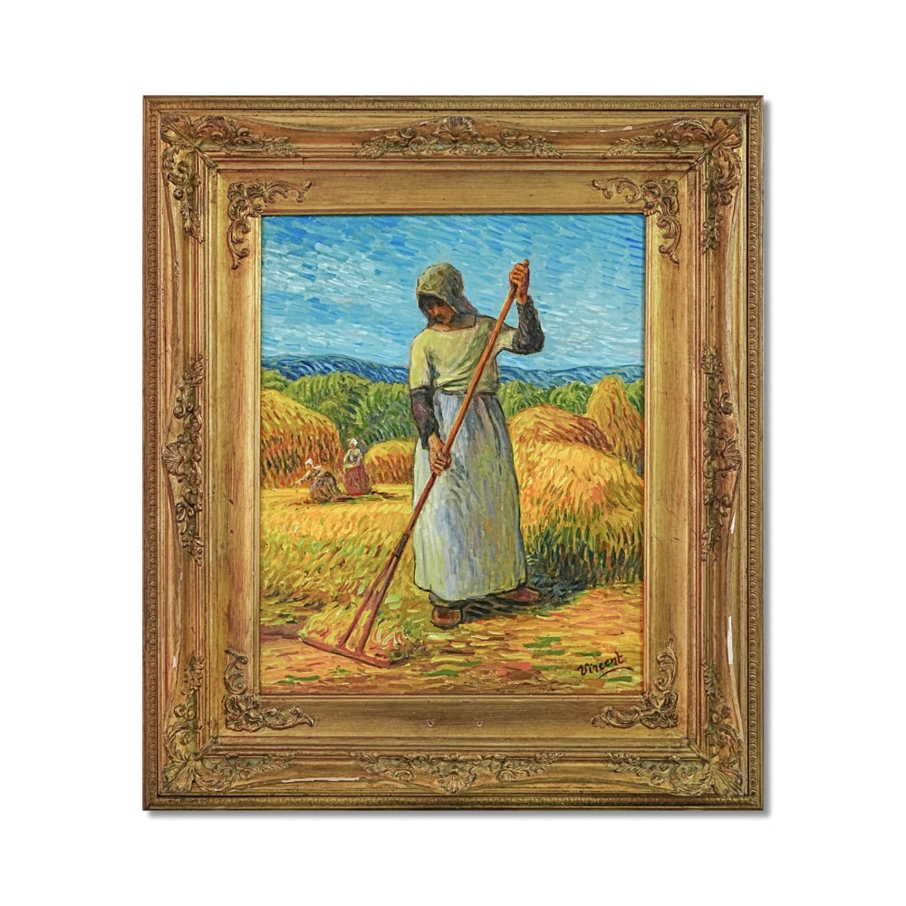 VINCENT VAN GOGH (1853-1890), ATTRIBUTED TO, OIL ON CANVAS: Signed (lower right) Image Dimensions: 19 3/4 x 15 3/4 in (50 x 40 cm) Framed dimensions: 29 1/8 x 25 1/4 in (74 x 64 cm) This painting comes with COA. This painting, created by Vincent van Gogh in 18