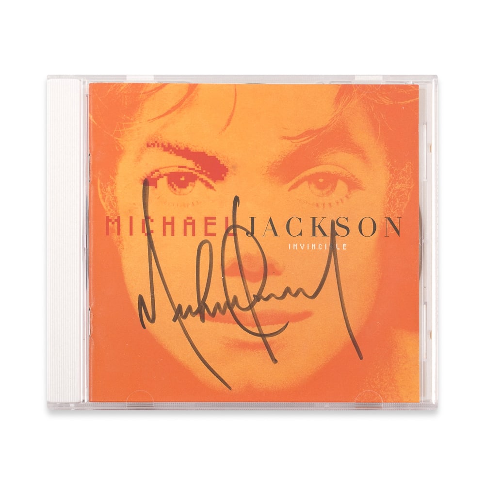 MICHAEL JACKSON SIGNED INVINCIBLE CD (1 of 3)
