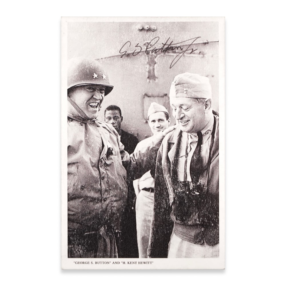 GEORGE PATTON SIGNED POSTCARD (1 of 2)
