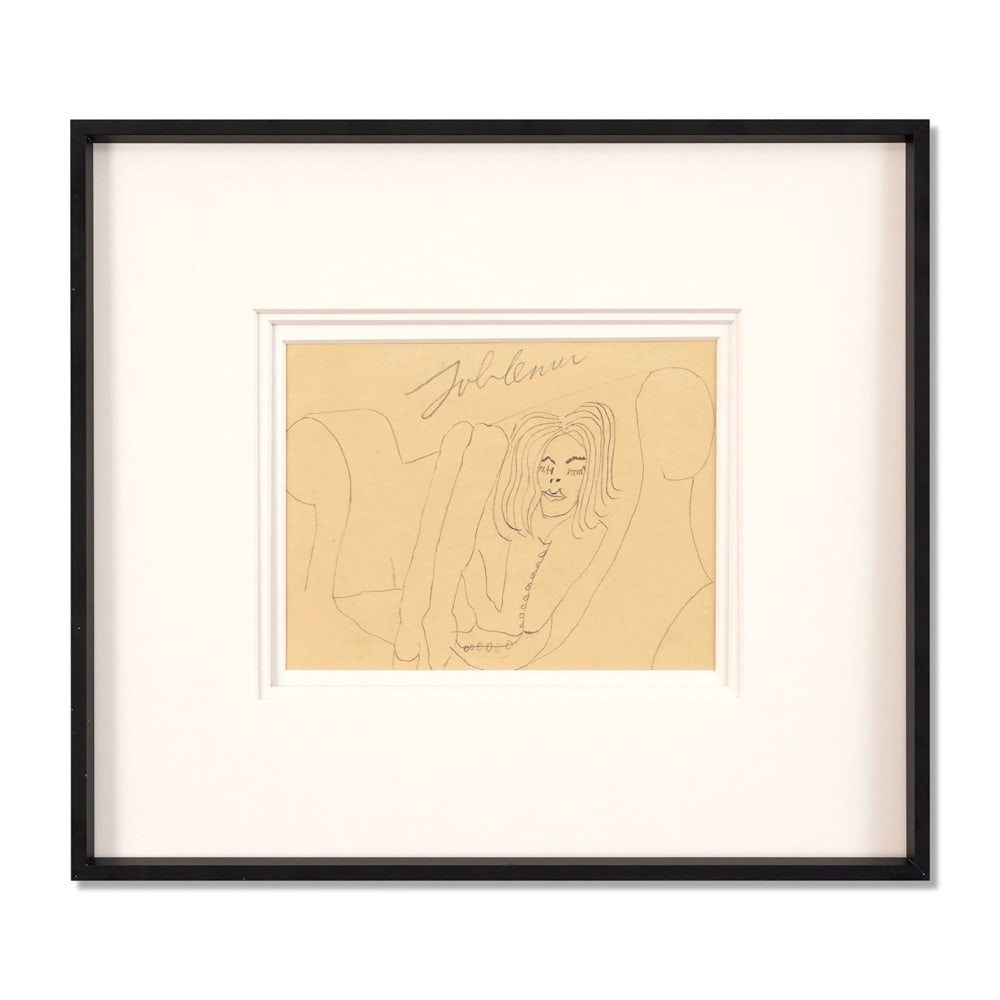 JOHN LENNON SIGNED SKETCH - DRAWING (1 of 1)