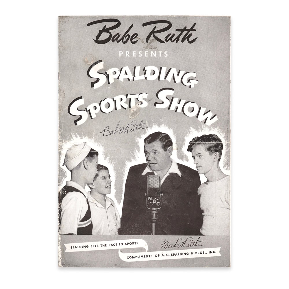 BABE RUTH SIGNED "SPALDING SPORTS SHOW" BOOKLET (1 of 3)