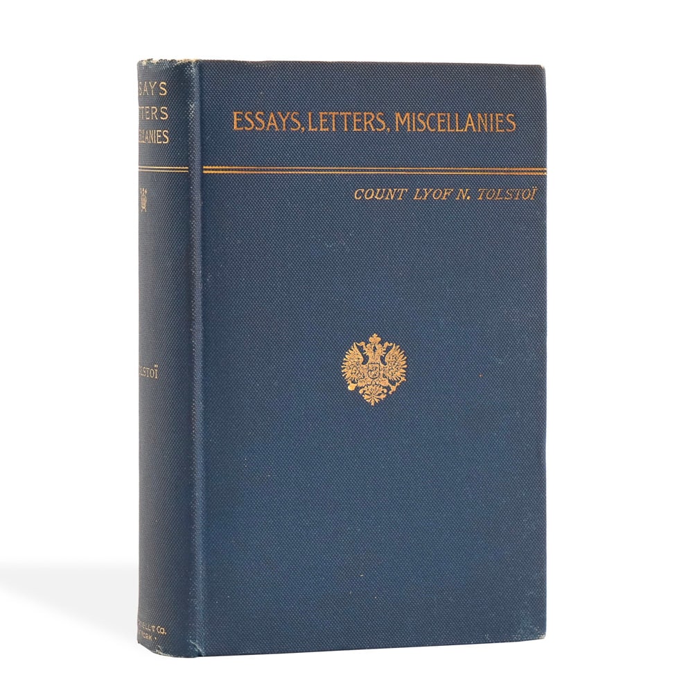 LEO TOLSTOY SIGNED "ESSAYS, LETTERS, MISCELLANIES" (1 of 5)