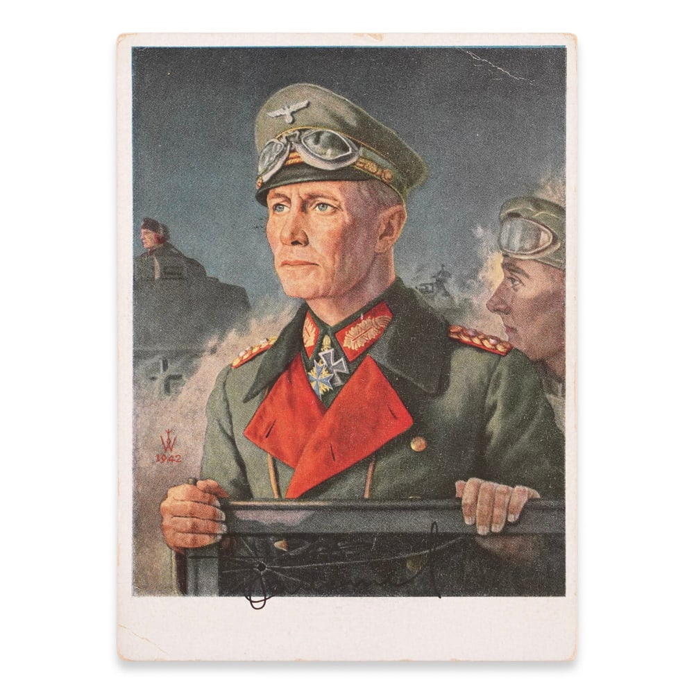 ERWIN ROMMEL SIGNED POSTCARD (1 of 2)