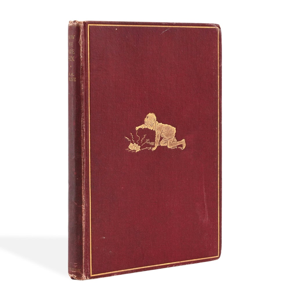 ERNEST H. SHEPARD SIGNED NOW WE ARE SIX BOOK: 7 5/8 x 5 1/8 in (19.3 x 13 cm) Provenance and authentication: This collectible has undergone a rigorous forensic evaluation. The signatures were carefully analyzed across multiple criteria,
