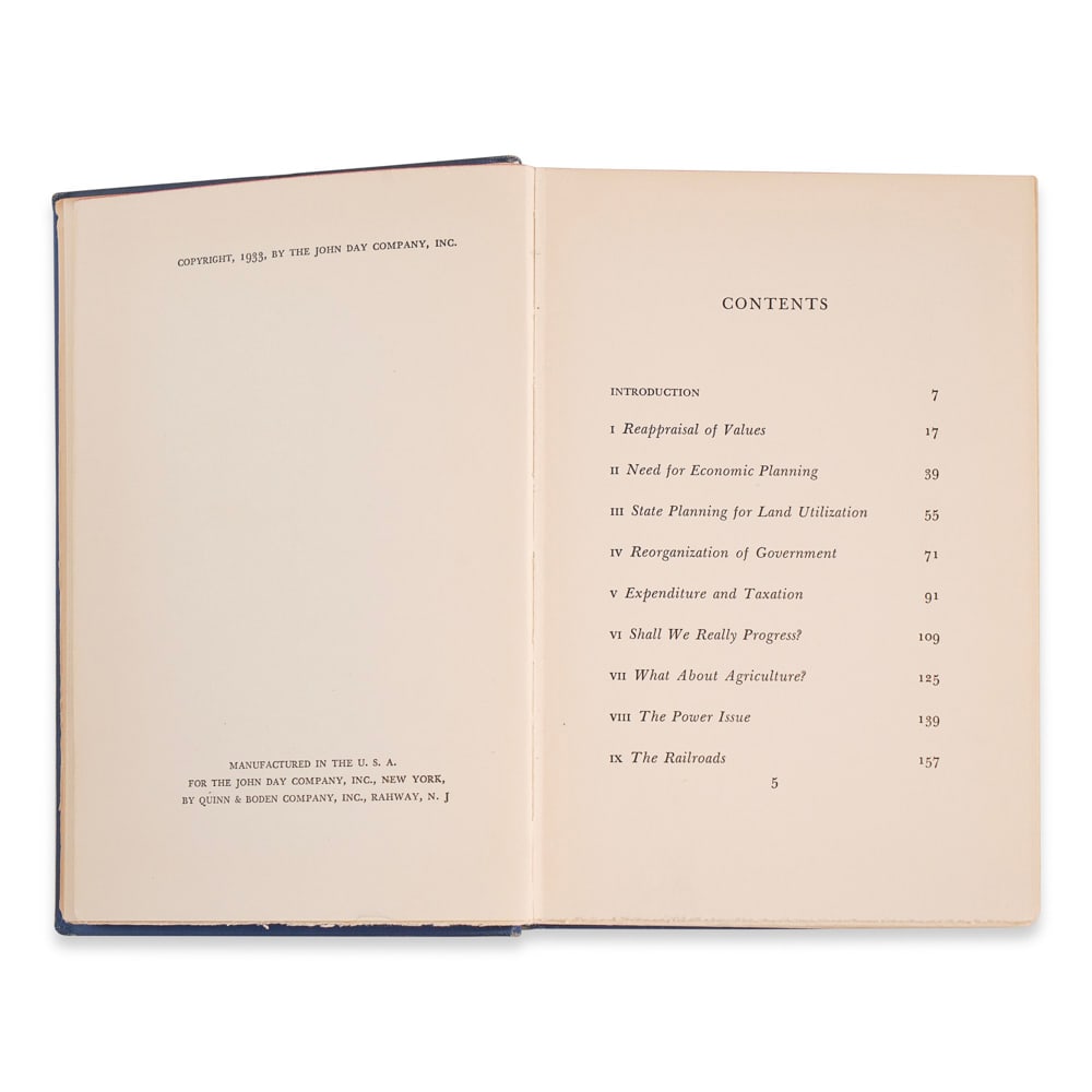 FRANKLIN D. ROOSEVELT SIGNED LOOKING FORWARD BOOK - 4