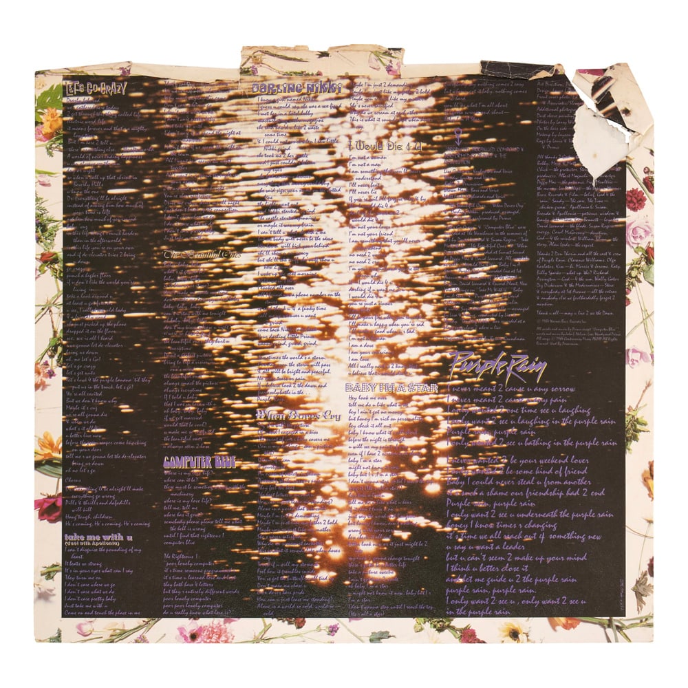 PRINCE SIGNED PURPLE RAIN LP - 4