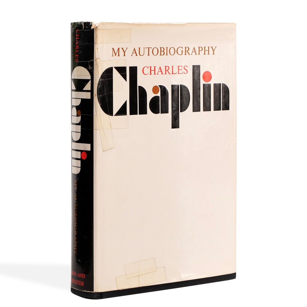 CHARLIE CHAPLIN SIGNED MY AUTOBIOGRAPHY BOOK: 9 1/2 x 6 1/4 in (24 x 16 cm) Provenance and Authentication: This collectible has undergone a rigorous forensic evaluation. The signatures were carefully analyzed across multiple criteria, including