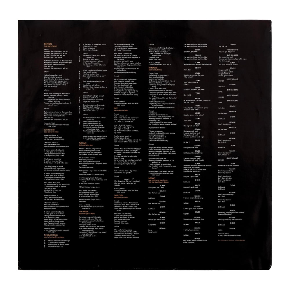 PRINCE SIGNED BATMAN LP - 3