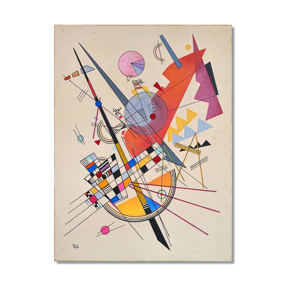 WASSILY KANDINSKY (1866-1944), ATTRIBUTED TO, OIL ON CANVAS: Signed (lower left and verso) Image Dimensions: 31 1/2 x 23 3/4 in (80 x 60 cm) This painting comes with coa. Wassily Kandinsky stands as one of the founding figures of abstract art, whose