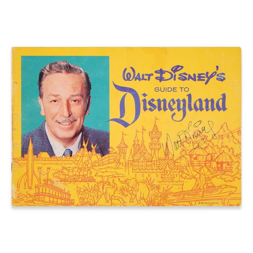 WALT DISNEY SIGNED "WALT DISNEY'S GUIDE TO DISNEYLAND" (1 of 3)
