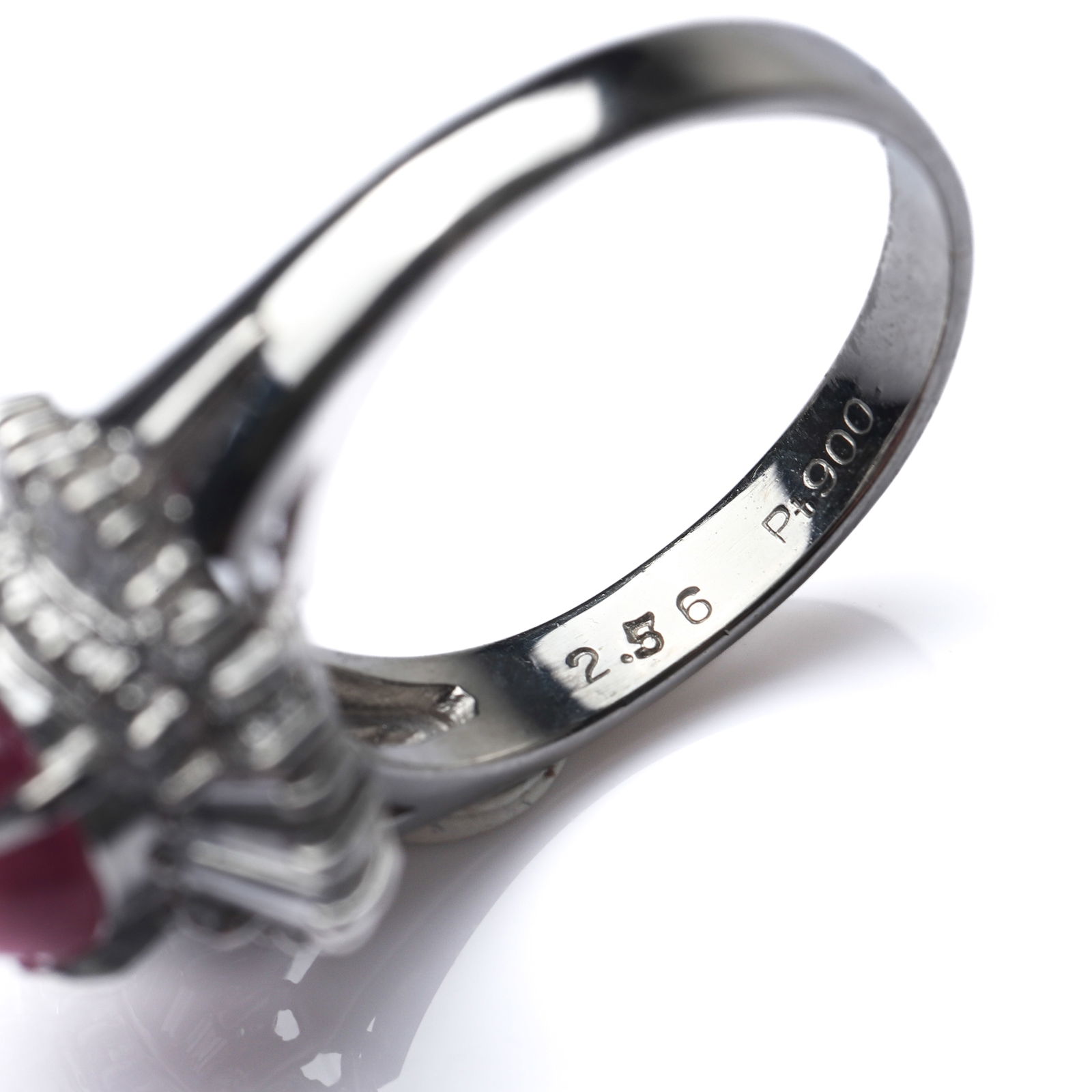RETRO PERIOD PLATINUM RUBY AND DIAMOND RING - 4