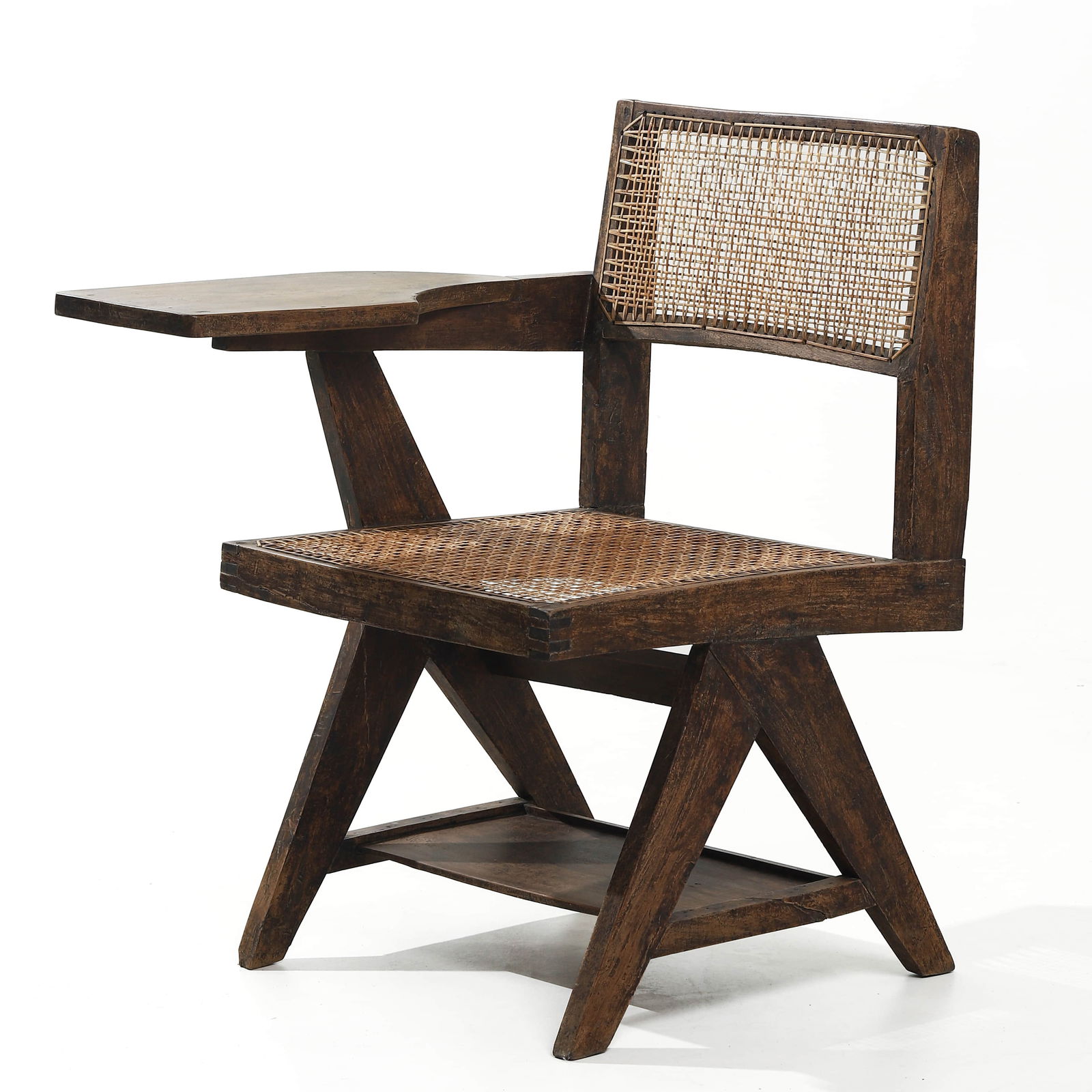 PIERRE JEANNERET “HANDWRITING“ CHAIR, TEAK (1 of 8)