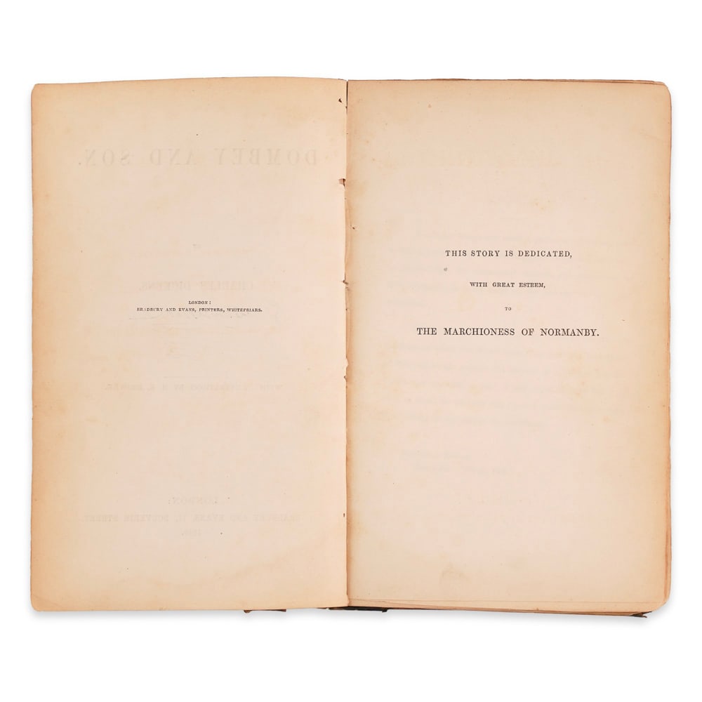 CHARLES DICKENS SIGNED BOOK - DOMBEY AND SON - 5