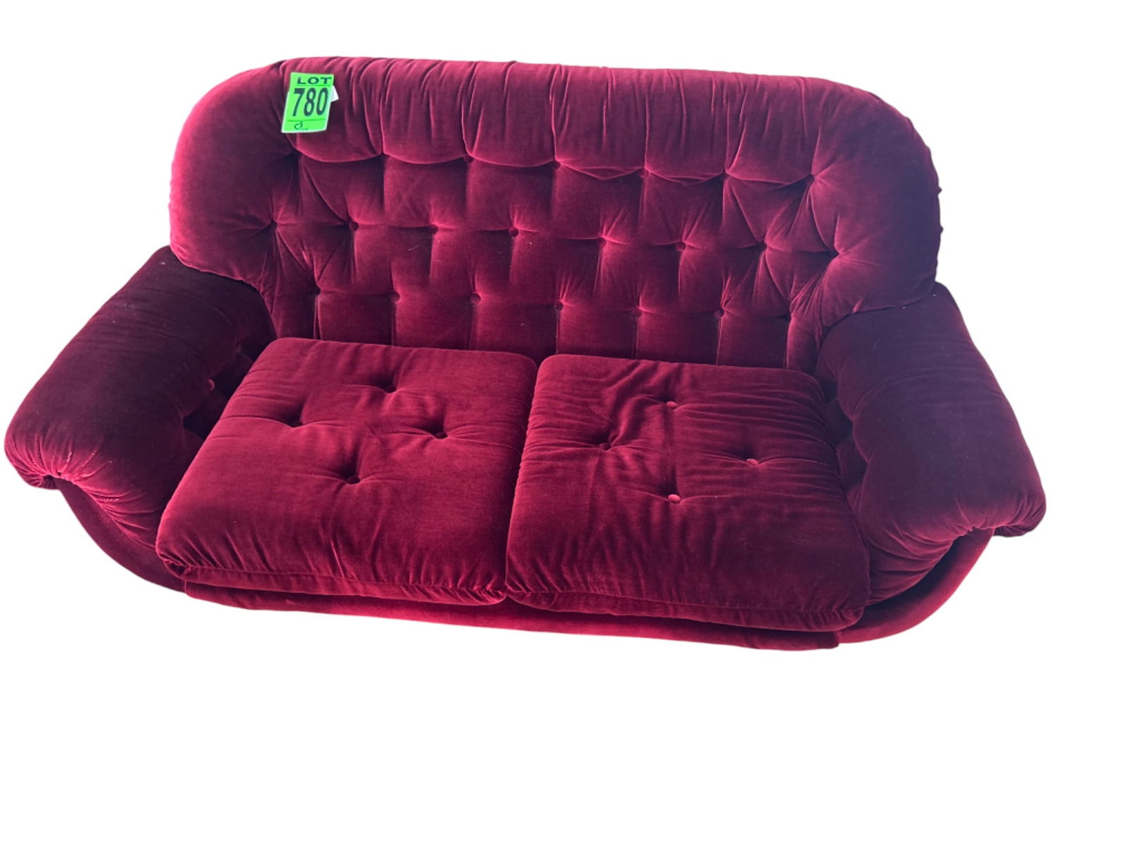 Velvet two-seater sofa: Velvet two-seater sofa