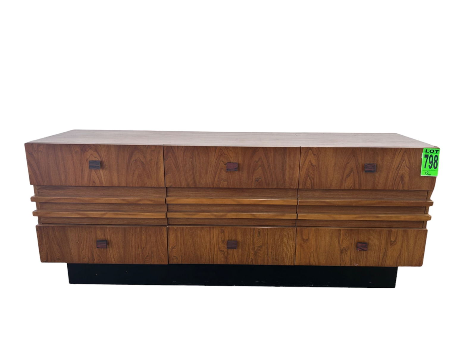 Mid-Century Canadian Brutalist Walnut Armoire Lowboy Dresser (1 of 2)